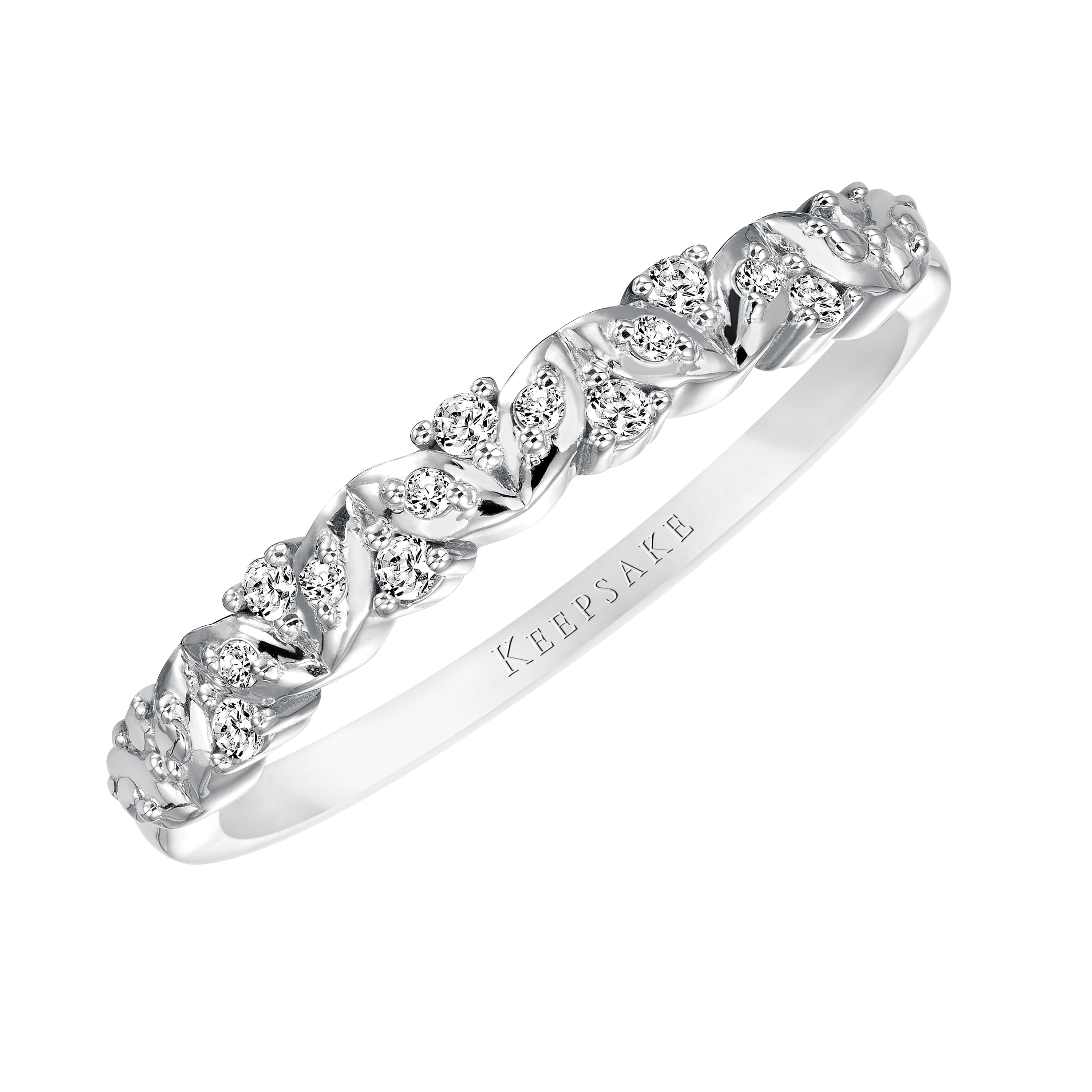 1/10 Carat T.W. Diamond 10kt White Gold "Sweet Rememberance" Women's Anniversary Band