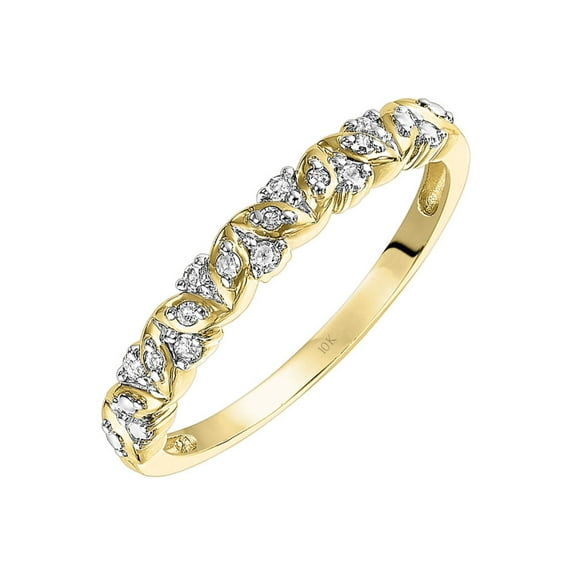 1/10 Carat T.W. Diamond 10kt Yellow Gold "Sweet Rememberance" Women's Anniversary Band