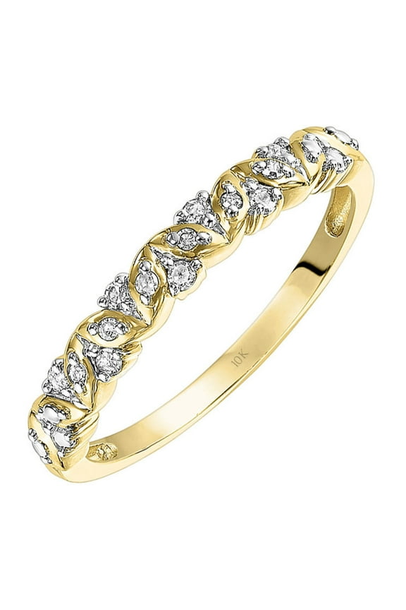 1/10 Carat T.W. Diamond 10kt Yellow Gold "Sweet Rememberance" Women's Anniversary Band