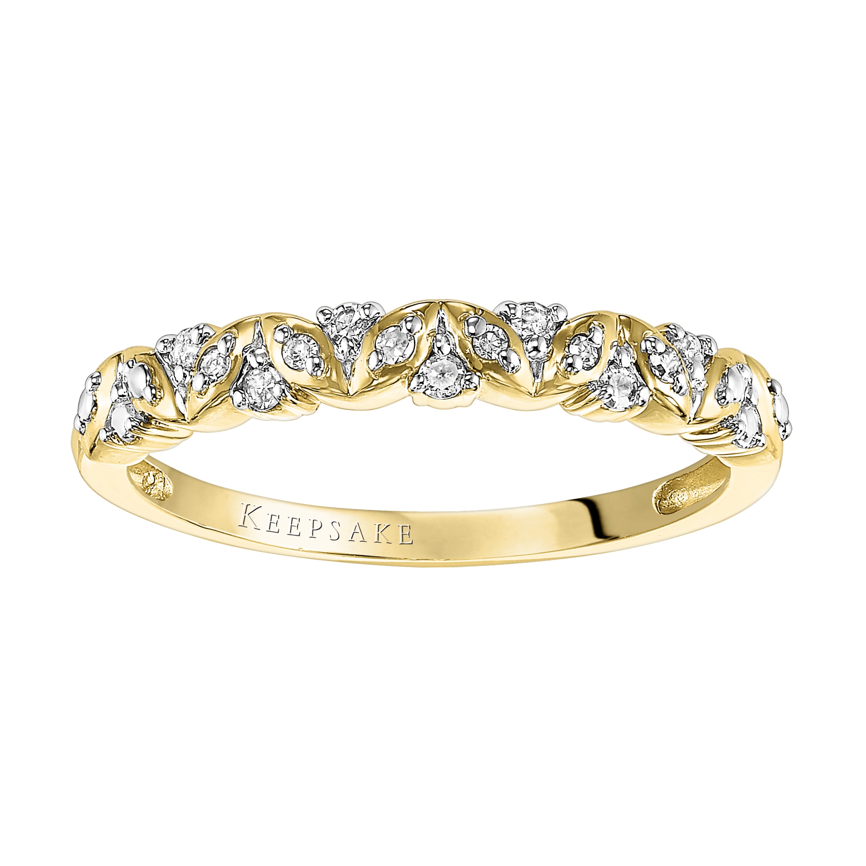 1/10 Carat T.W. Diamond 10kt Yellow Gold "Sweet Rememberance" Women's Anniversary Band