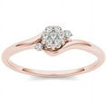thumbnail image 1 of 1/10 Carat T.W. Diamond Bypass Cluster 10kt Rose Gold Engagement Ring, 1 of 5