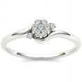 thumbnail image 1 of 1/10 Carat T.W. Diamond Bypass Cluster 10kt White Gold Engagement Ring, 1 of 5