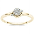thumbnail image 1 of 1/10 Carat T.W. Diamond Bypass Cluster 10kt Yellow Gold Engagement Ring, 1 of 5