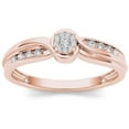 thumbnail image 1 of 1/10 Carat T.W. Diamond Cluster 10kt Rose Gold Engagement Ring, 1 of 5