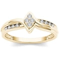 thumbnail image 1 of 1/10 Carat T.W. Diamond Kite-Shape Cluster 10kt Yellow Gold Engagement Ring, 1 of 5