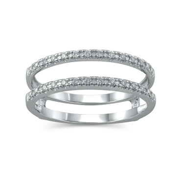1/10 Carat T.W. (I2 clarity, H-I color) Brilliance Fine Jewelry Diamond Enhancer Ring in 10kt White Gold, Size 7
