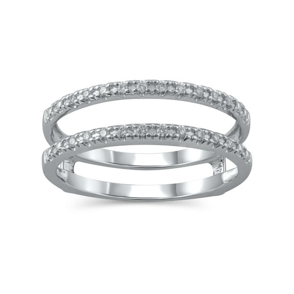 1/10 Carat T.W. (I2 clarity, H-I color) Brilliance Fine Jewelry Diamond Enhancer Ring in 10kt White Gold, Size 9