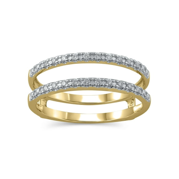 1/10 Carat T.W. (I2 clarity, H-I color) Brilliance Fine Jewelry Diamond Enhancer Ring in 10kt Yellow Gold, Size 7