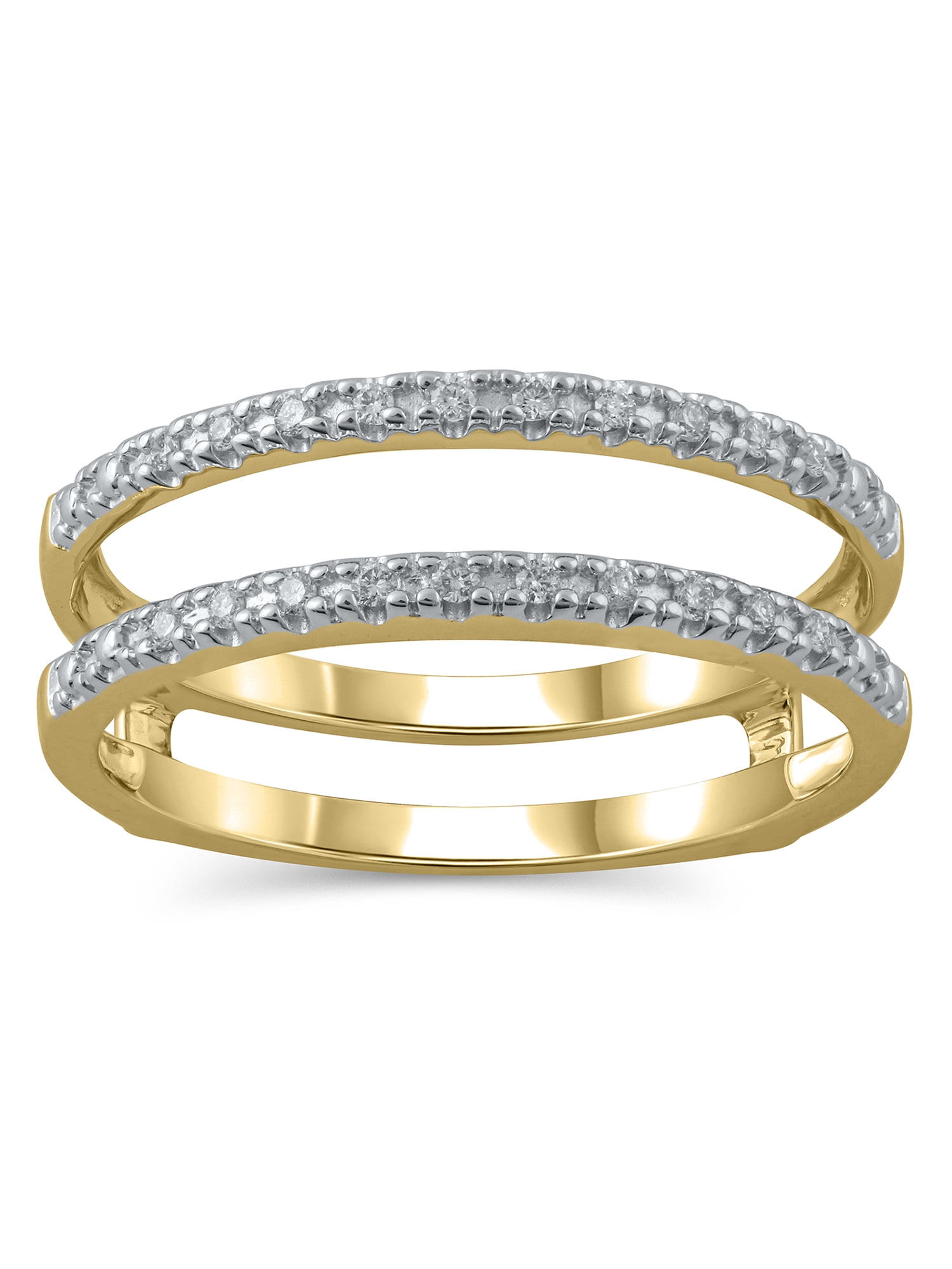 1/10 Carat T.W. (I2 clarity, H-I color) Brilliance Fine Jewelry Diamond Enhancer Ring in 10kt Yellow Gold, Size 9