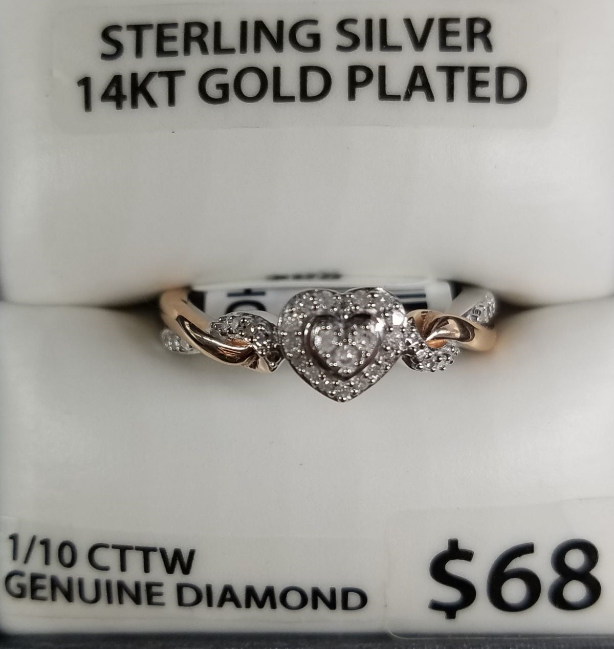 Diamond Accent (I3 clarity, J-K color) Hold My Hand Diamond Heart