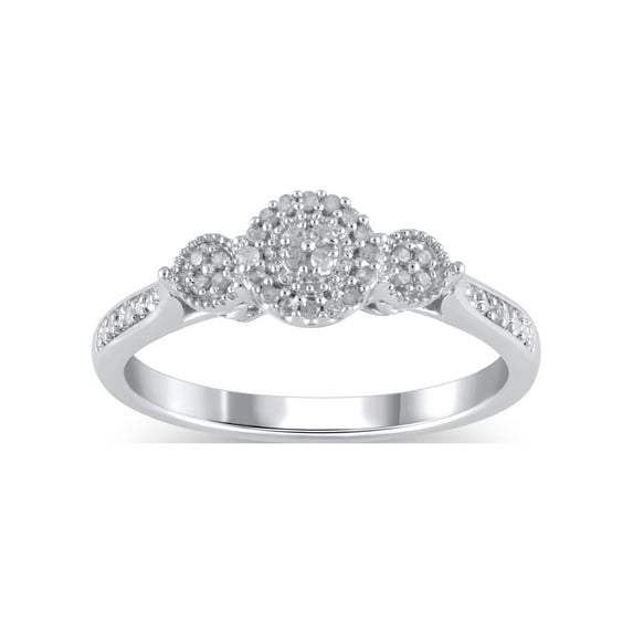 1/10 Carat T.W. (I3 clarity, J-K color) Hold My Hand Diamond Promise Ring in Sterling Silver, Size 7