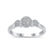 1/10 Carat T.W. (I3 clarity, J-K color) Hold My Hand Diamond Promise Ring in Sterling Silver, Size 9