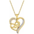 thumbnail image 1 of 1/10 Carat t.w. Diamond Heart Pendant Sterling Silver with 14kt Gold Plating, 1 of 1