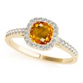 thumbnail image 1 of 1.10 Ct Diamond & Cushion Cut Citrine Ring - 10K Gold, 1 of 7