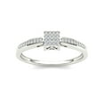 thumbnail image 1 of 1/10 Ct T.W. Diamond Cluster 10kt White Gold Engagement Ring, 1 of 5