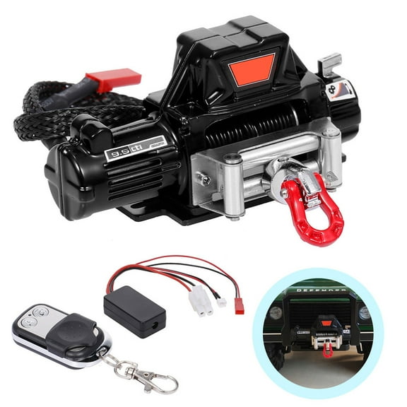 1/10 Metal Winch Remote Control System Set for w/ Wireless Controller Receiver for Axial SCX10 D90 Model Craw