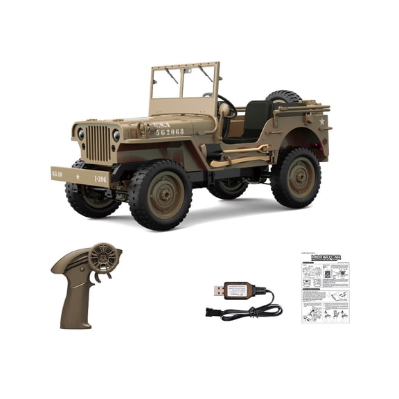 1/10 Military RC Off Road Car 4WD 2.4G LED 50M Control