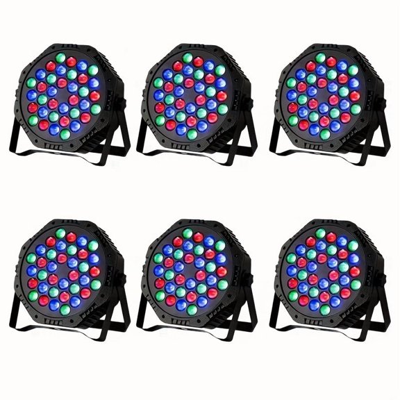 1-10 Pack 36LED RGB Stage Par Lights, Sound Activated Auto Mode, Support Remote DMX Control Music Sync DJ Party Decoration Projector Lights