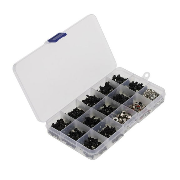 1/10 RC Car Screws Box Set, M3 M4 Metal Screws Nuts Box Kit, Model Car DIY Replacement for HSP SCx10 TRX4