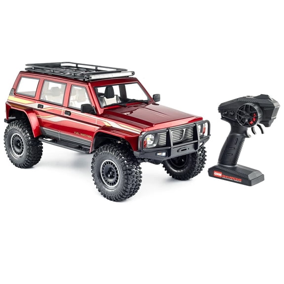 1/10 RC Rock Crawler Brushless 4WD, Off Road Remote Control Truck with Tank Turn Steering, LCG Chassis, LED Lights, High Torque Servo Professional RC Crawler