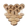 thumbnail image 1 of 1-10 Rustic Wood Table Numbers Slices Stick Stand Base for Seat Cards Decor Retr, 1 of 19