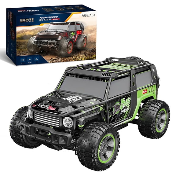 1/10 Scale Brushless Off-Road RC Car, 2.4G 4WD High Speed Remote Control Monster Truck with powerful brushless 3650 motor, All Terrain Climbing Car Model for Adults