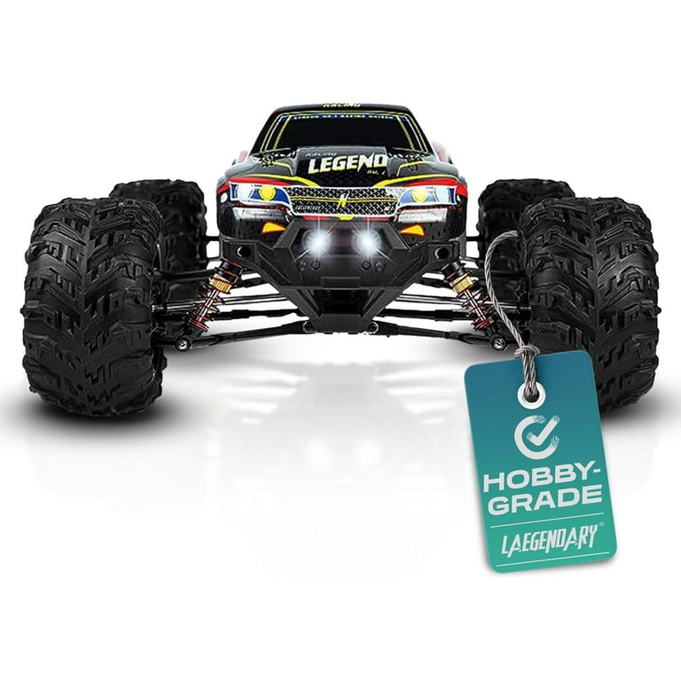 1 10 Scale Large RC Cars 48 kmh Speed Boys Remote Control Car 4x4 Off Road Monster Truck Electric All Terrain Waterproof Toys Trucks for Kids and