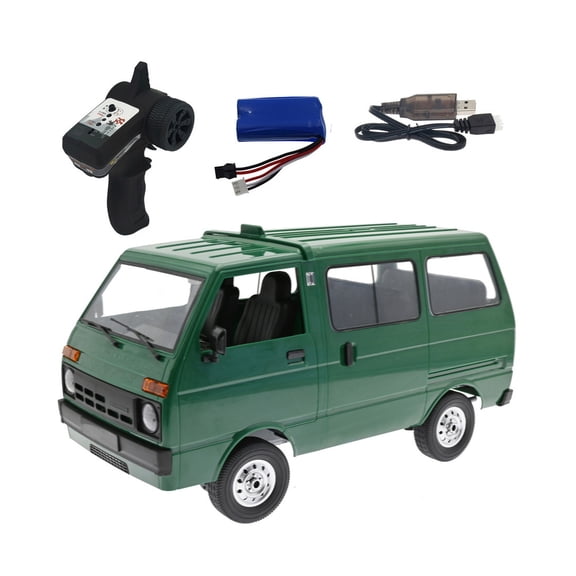 1/10 Scale RC Simulation Van Drift Truck 2.4GHz Remote Control Off Road Vehicle With LED Lights Proportional Steering Electric RC Racing Model For Adults Hobbyists - Green / 1 Battery