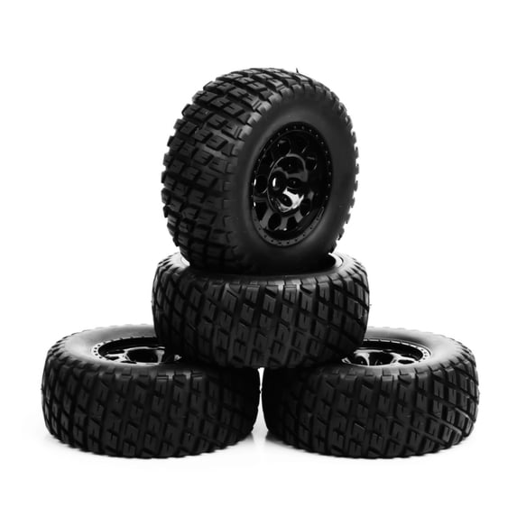 1/10 Scale RC Tires and Wheels Short Course Truck Rubber Tyre Wheel Rim HPI HSP 12mm Hex RC Parts Accessories