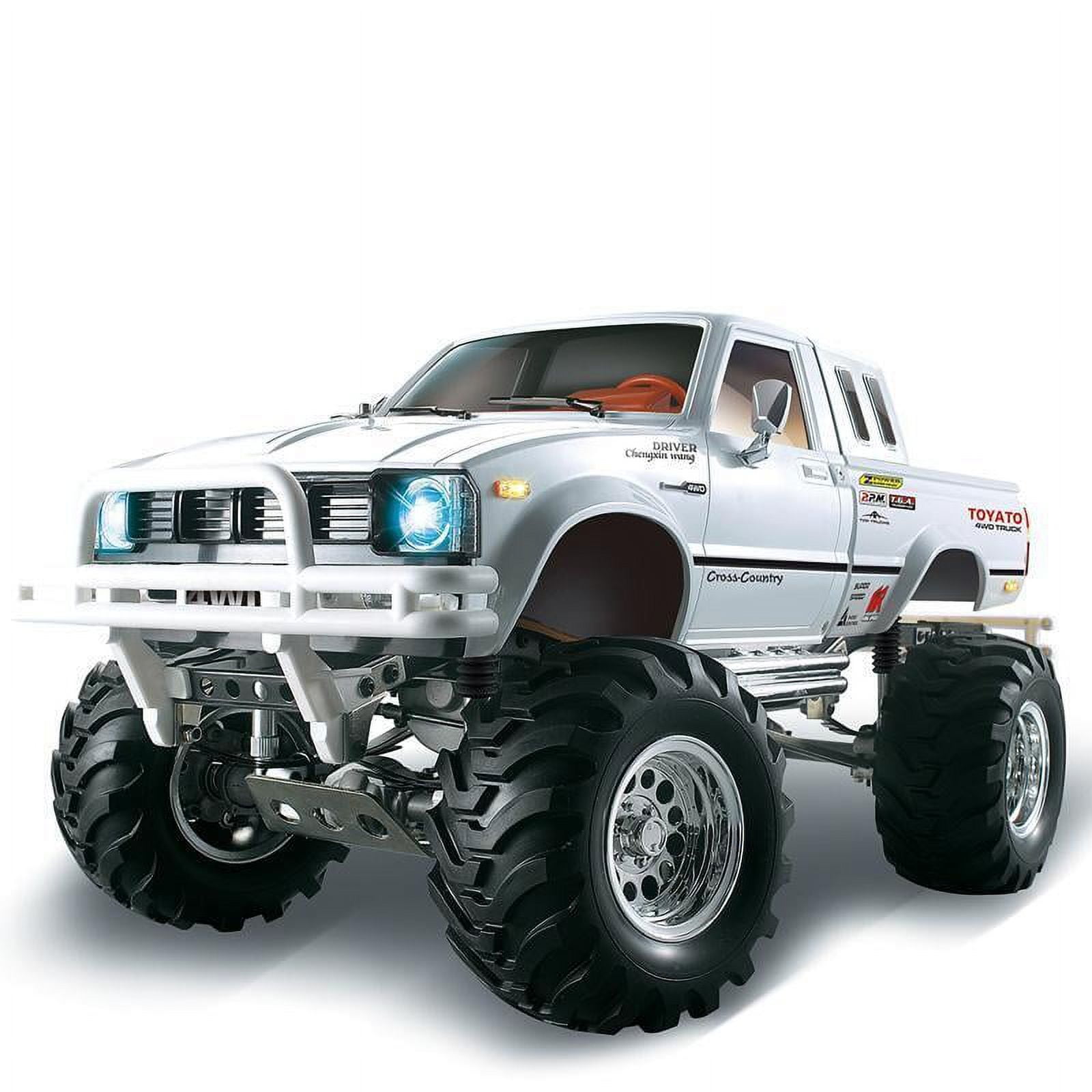 1/10 Scale White 4Wd Rally Hg Rc Pickup Car Series Racing Crawler Kit Chassis Axles