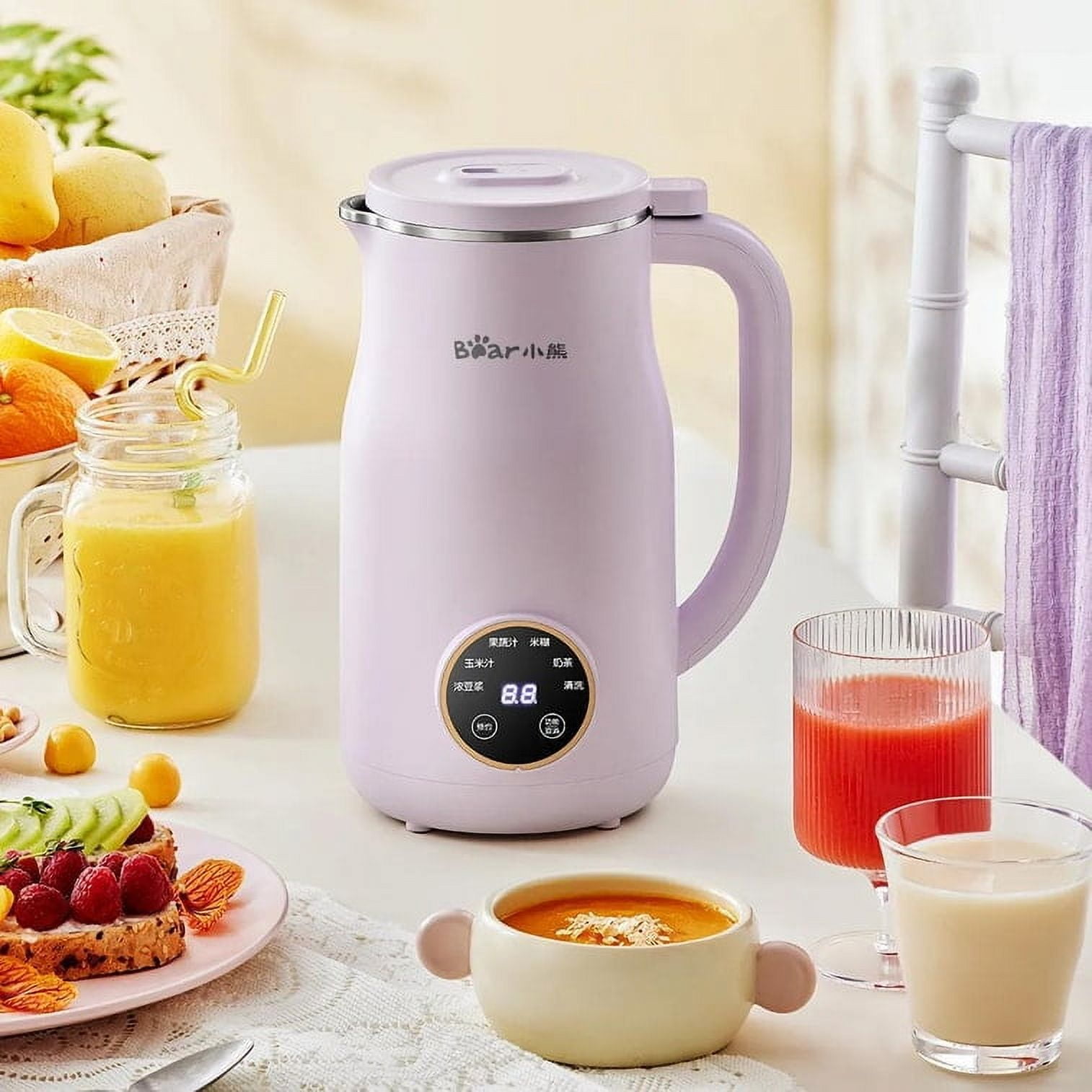 1 of 10 Soymilk Maker 0.6L Lilac colour DJJ-E02J2, multi