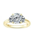 thumbnail image 1 of 1.10 T.C.W Round Shape Natural Diamond Latest Design Three Stone Wedding Ring for Ladies Solid 14K Yellow Gold Size 8, 1 of 8