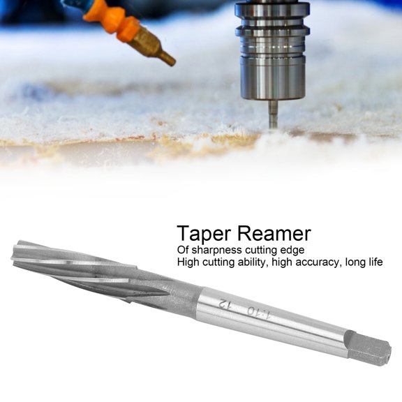 1:10 Taper Spiral Reamer, HSS, 10mm Small Head x 14mm Big 45mm Blade Reaming Mold Processing Machine Tool