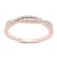 thumbnail image 1 of 1/10 ct. t.w Round Cut Lab Created Moissanite Diamond Cross-Over Infinity Twist Band Ring For Women In 14K Solid Rose Gold (G-H Color, VVS1 Clarity, 0.10 Cttw)-4.5, 1 of 8