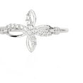 thumbnail image 1 of 1/10 ctw Round Lab Grown Diamond Cross Minimalist Ring, 1 of 5