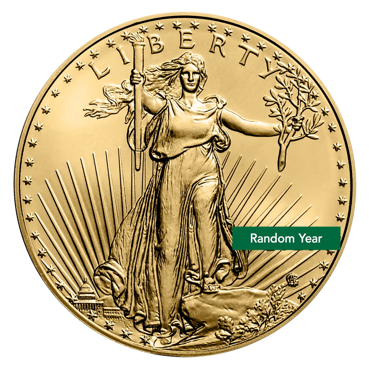 U.S. MINT 1/10 oz American Gold Eagle Coin BU - Random Year
