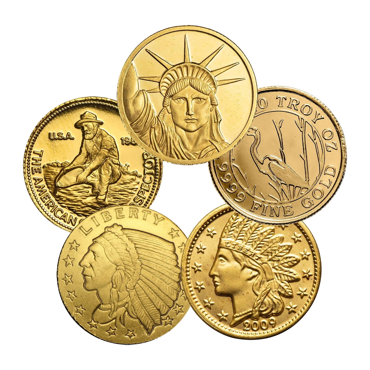 1/10 oz Gold Round - Random Design