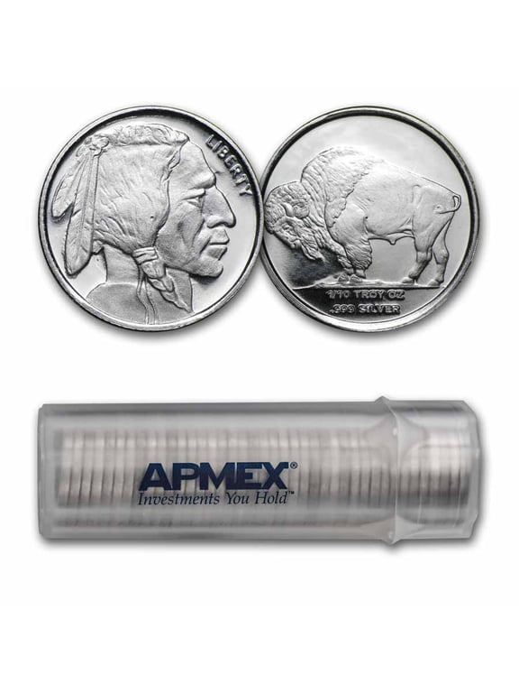 1/10 oz Silver Round - Buffalo - Tube of 50