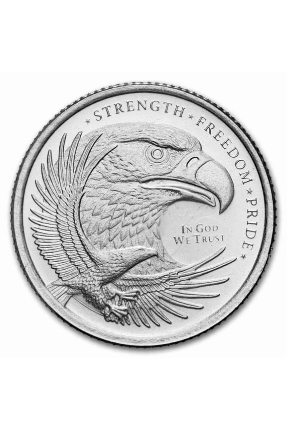 1/10 oz Silver Round - Eagle (Strength, Freedom, & Pride)