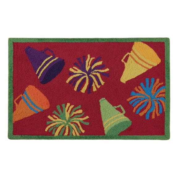 1'10" x 2'10" Cheer Hooked Indoor Rug