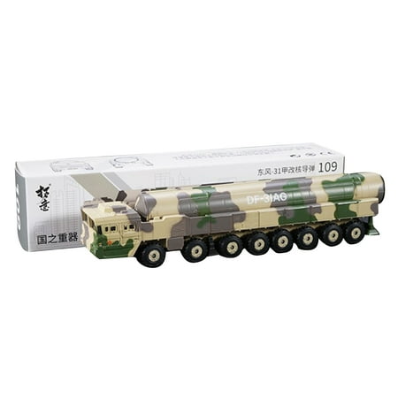 1:100 Alloy Dongfeng 31 Missile Vehicle Model Simulation Collection Display Model Chinese Military Track Model