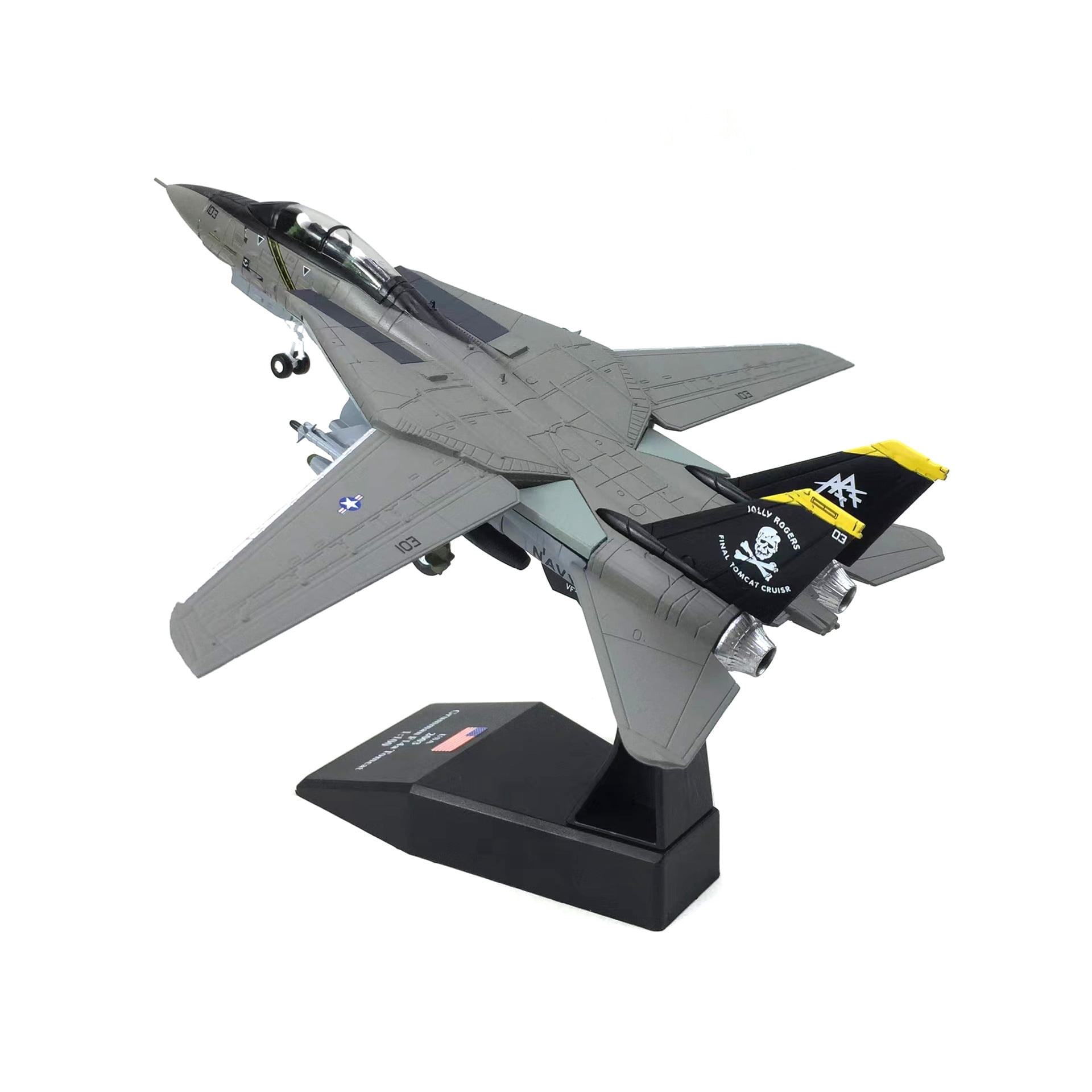 Modèle Avion F-14 Tomcat 1:100 Alliage Moulé Sous Pression – F-14 Américain Métallique Collection & Décoration