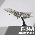 thumbnail image 1 of 1/100 F14 Tomcat Model Skeleton Fighter（Foldable Wings） Attack Plane Diecast Military Models Metal Airplane Models for Collection or Gift for unisex, 1 of 6
