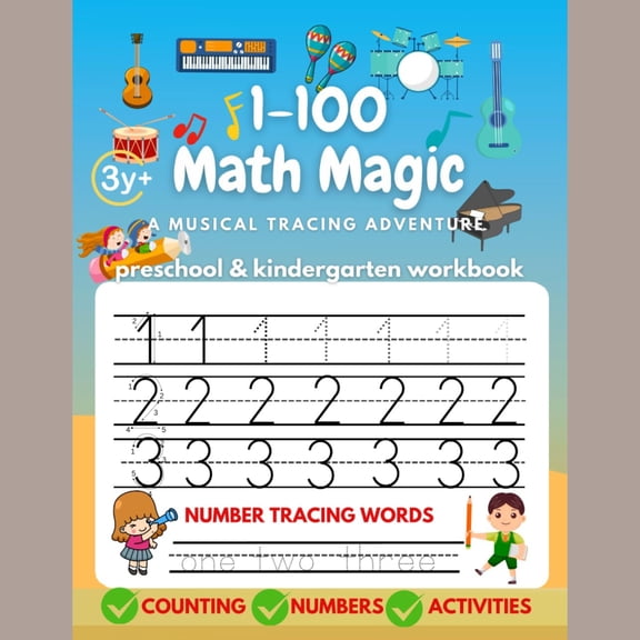 1-100 Math Magic: A Musical Tracing Adventure by Dr. Gonsalge Almeida