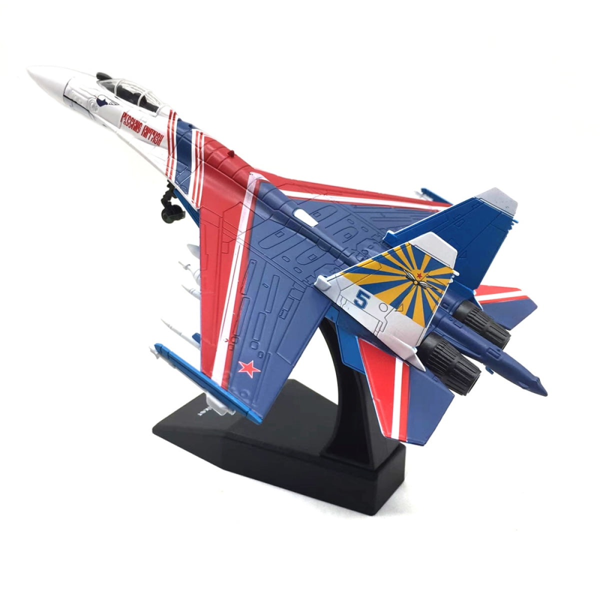 Avion De Chasse SU-33 En Alliage Diecast 1:100 - Modèle Réduit Avec Support - Décoration Bureau, Collection