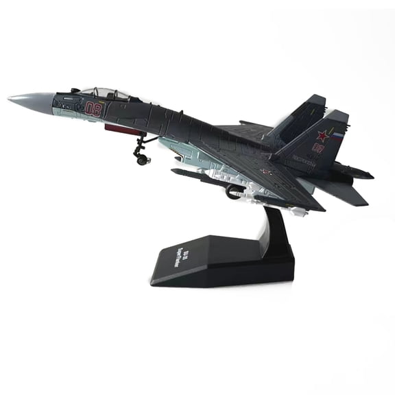 1:100 Metal SU-35 Super Flanker Heavy Aircraft Model Simulation Fighter Plane Model