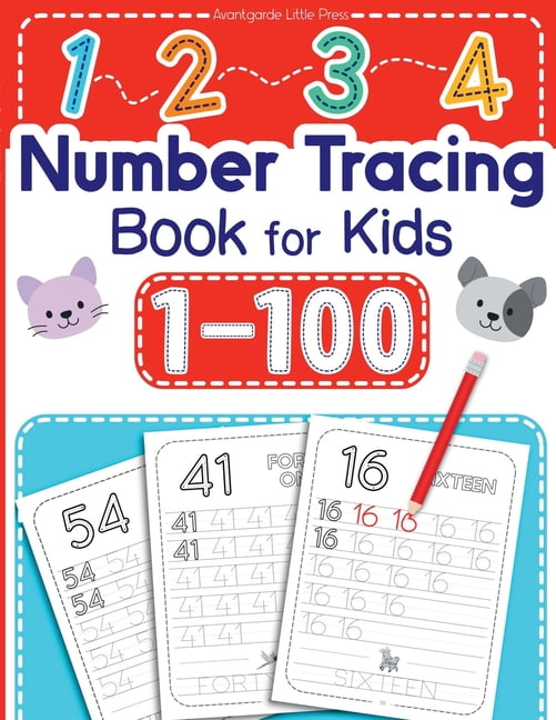 1-100 Number Tracing Book for Kids: Number Tracing Book for Kids Ages 3-5 Preschool Math Workbook. Homeschool Preschool , (Paperback)