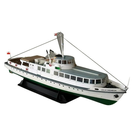 1/100 Polish Baltic Fleet Coastal Ferry Lilla Weneda Ship Paper Model Set Ship Paper Model Handmade Model (Unassembled Kit )