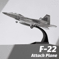 thumbnail image 1 of 1/100 Scale F-22 Raptor Fighter Attack Plane Metal Fighter Military Model Fairchild Republic Diecast Plane Model for Commemorate Collection or Gift, unisex, 1 of 6