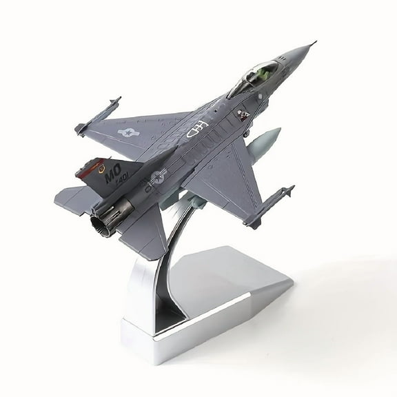 1:100 Scale Metal F-16C Fighter Jet Model, Diecast Military Aircraft with Display Stand, Detailed Desk Decor & Aviation Collectible Gift for Airplane Enthusiasts